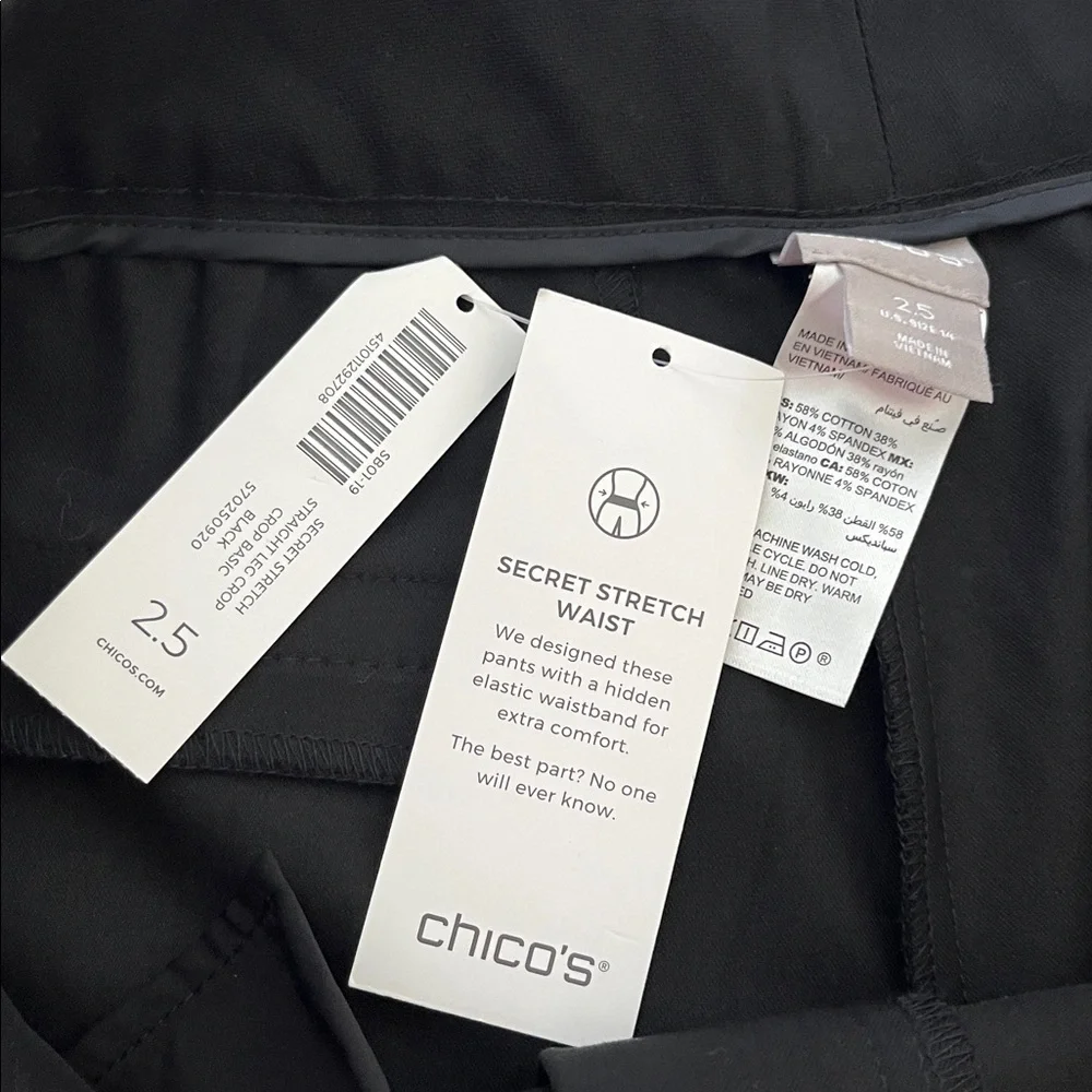 Chico’s Straight Leg Crop - NEW - Picture 3 of 6